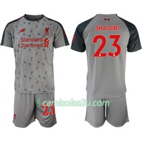 Camisolas de Futebol Liverpool Shaqiri 23 Criança Equipamento 3ª 2018/19 Manga Curta